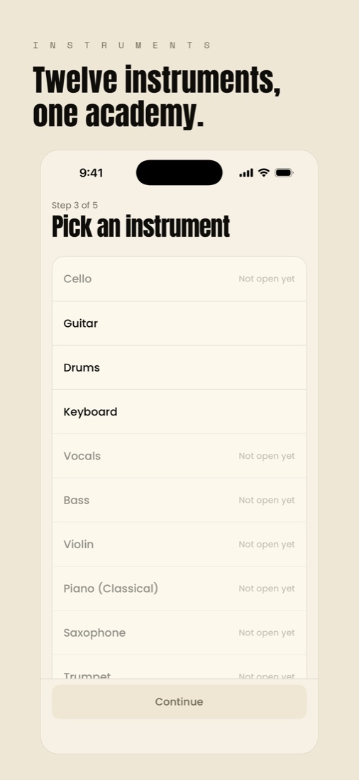 Pick an instrument